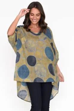 Cotton Tops<Cotton Village Abra Blue Spot Oversized Top