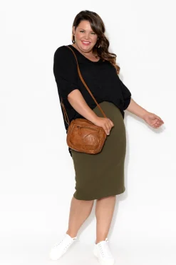 Cotton Tops<Cotton Village Agnes Black Crinkle Cotton Hi Lo Top