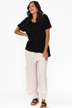 Pants<La Mode Aida Natural Cotton Blend Layered Pant