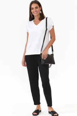 Pants<Willow Tree Alabama Black Modal Straight Leg Pant