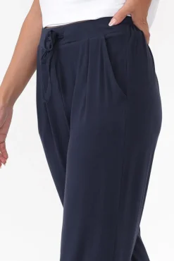 Pants<Willow Tree Alabama Navy Modal Straight Leg Pant