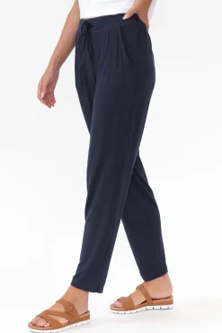 Pants<Willow Tree Alabama Navy Modal Straight Leg Pant