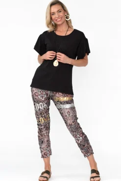 Cotton Tops<Betty Basics Alessia Black Cotton Blend Frill Top