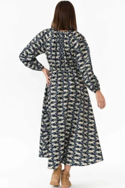Cotton Dresses<Dear Sutton Alexis Midnight Stampede Cotton Poplin Dress