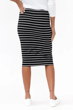 Skirts<Betty Basics Alicia Stripe Midi Skirt
