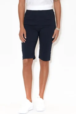 Shorts<Threadz Alyssa Navy Pocket Shorts