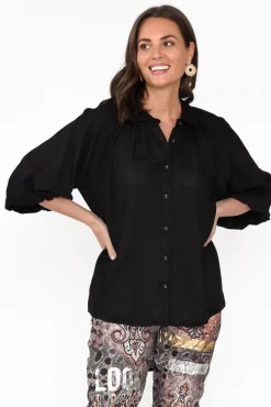 Shirts<Label of Love Amirah Black Button Up Shirt