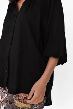 Shirts<Label of Love Amirah Black Button Up Shirt