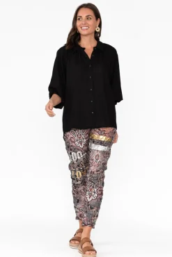 Shirts<Label of Love Amirah Black Button Up Shirt