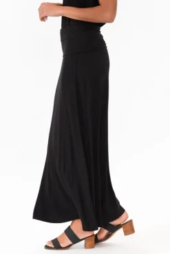 Skirts<Bamboo Villa Amy Black Bamboo Maxi Skirt