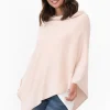 Ponchos<Zura Amy Pink Wool Blend Poncho
