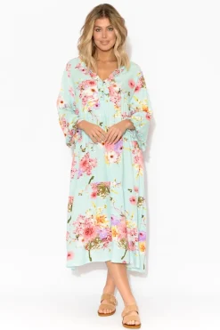 Below Knee Dresses<Red Lotus Andi Cherry Blossom Midi Dress