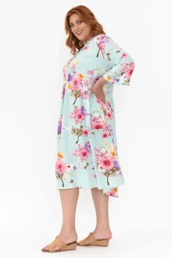 Below Knee Dresses<Red Lotus Andi Cherry Blossom Midi Dress