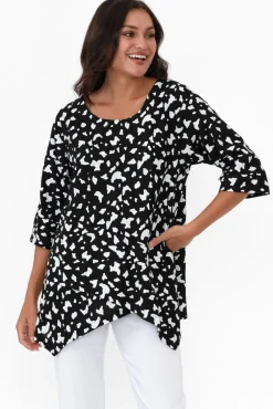 Linen Tops<Hourglass Anya Black Spot Linen Cotton Top