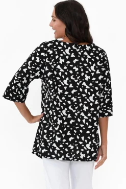 Linen Tops<Hourglass Anya Black Spot Linen Cotton Top