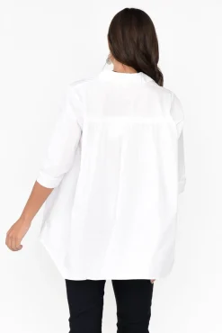 Cotton Tops<Circ The Label Arbor White Cotton Poplin Shirt