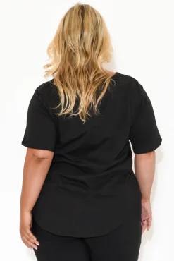 Cotton Tops<Betty Basics Ariana Black Cotton Tee