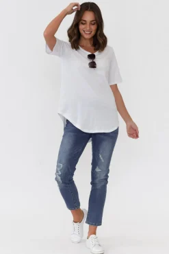 Cotton Tops<Betty Basics Ariana White Cotton Tee
