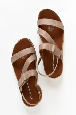 Flat Sandals<Los Cabos Ashli Taupe Strappy Sandal