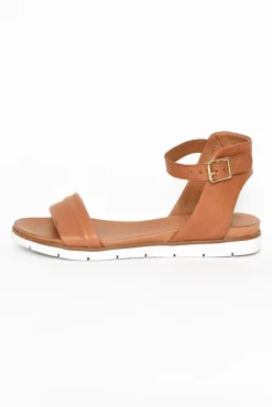 Flat Sandals<Hinako Aspen Tan Leather Sandal