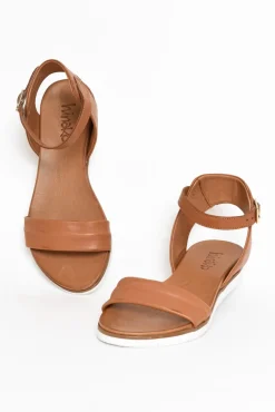 Flat Sandals<Hinako Aspen Tan Leather Sandal