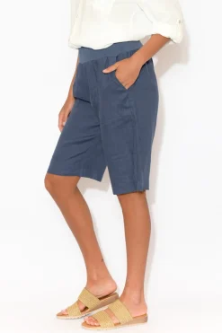 Shorts<Gordon Smith Aster Indigo Linen Short