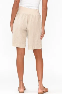 Shorts<Gordon Smith Aster Natural Linen Short