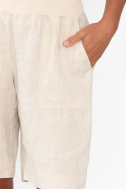 Shorts<Gordon Smith Aster Natural Linen Short