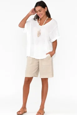 Shorts<Gordon Smith Aster Natural Linen Short