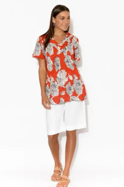 Shorts<Gordon Smith Aster White Linen Short