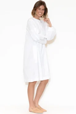 Cotton Dresses<Foil Austin White Cotton Shirt Dress