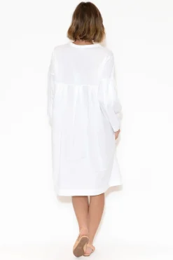 Cotton Dresses<Foil Austin White Cotton Shirt Dress