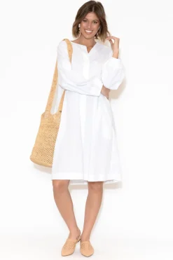 Cotton Dresses<Foil Austin White Cotton Shirt Dress