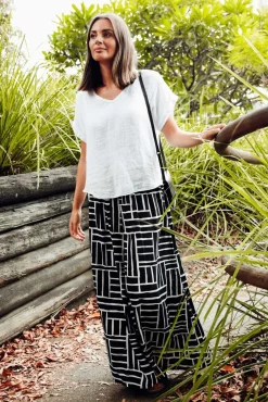 Pants<Silver Wishes Baker Black Stripe Wide Leg Pant