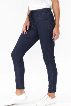 Pants<Rosa Sera Baldwin Dark Wash Denim Stretch Pant