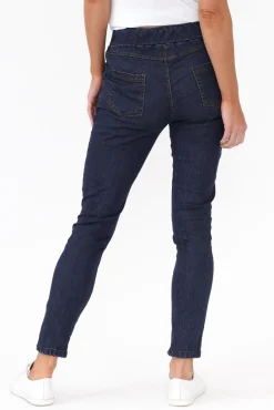 Pants<Rosa Sera Baldwin Dark Wash Denim Stretch Pant