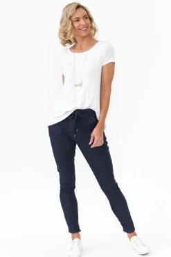 Pants<Rosa Sera Baldwin Dark Wash Denim Stretch Pant