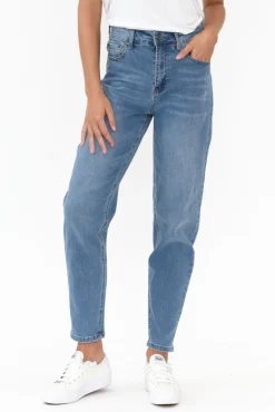 Jeans<Threadz Barbara Blue Cotton Jean