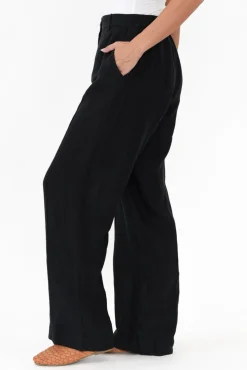 Pants<Eadie Lifestyle Barton Black Linen Pant