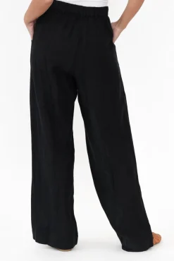 Pants<Eadie Lifestyle Barton Black Linen Pant