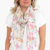 Scarves<Enhance Beata Multi Banksia Scarf