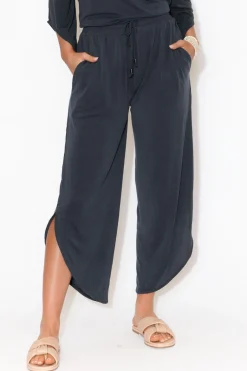 Pants<Xhayl Belu Navy Modal Cropped Pant