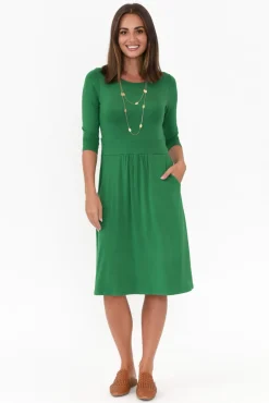 Bamboo Dresses<Bamboo Body Bethany Green Bamboo Pocket Dress