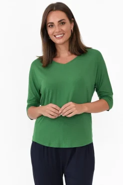 Sleeved Tops<Bamboo Body Betsy Green Bamboo Top