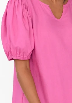 Linen Dresses<Betty Basics Birdie Hot Pink Linen Blend Dress