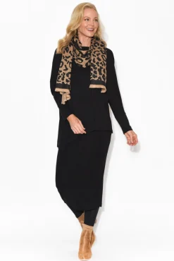 Skirts<Lou Lou Black Bamboo Maxi Tube Skirt