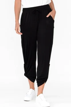 Pants<Bamboo Body Black Bamboo Pocket Pant