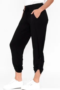 Pants<Bamboo Body Black Bamboo Pocket Pant