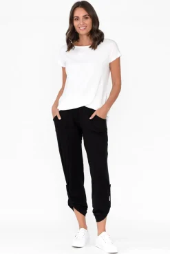 Pants<Bamboo Body Black Bamboo Pocket Pant