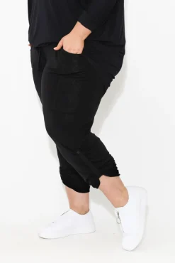 Pants<Bamboo Body Black Bamboo Pocket Pant